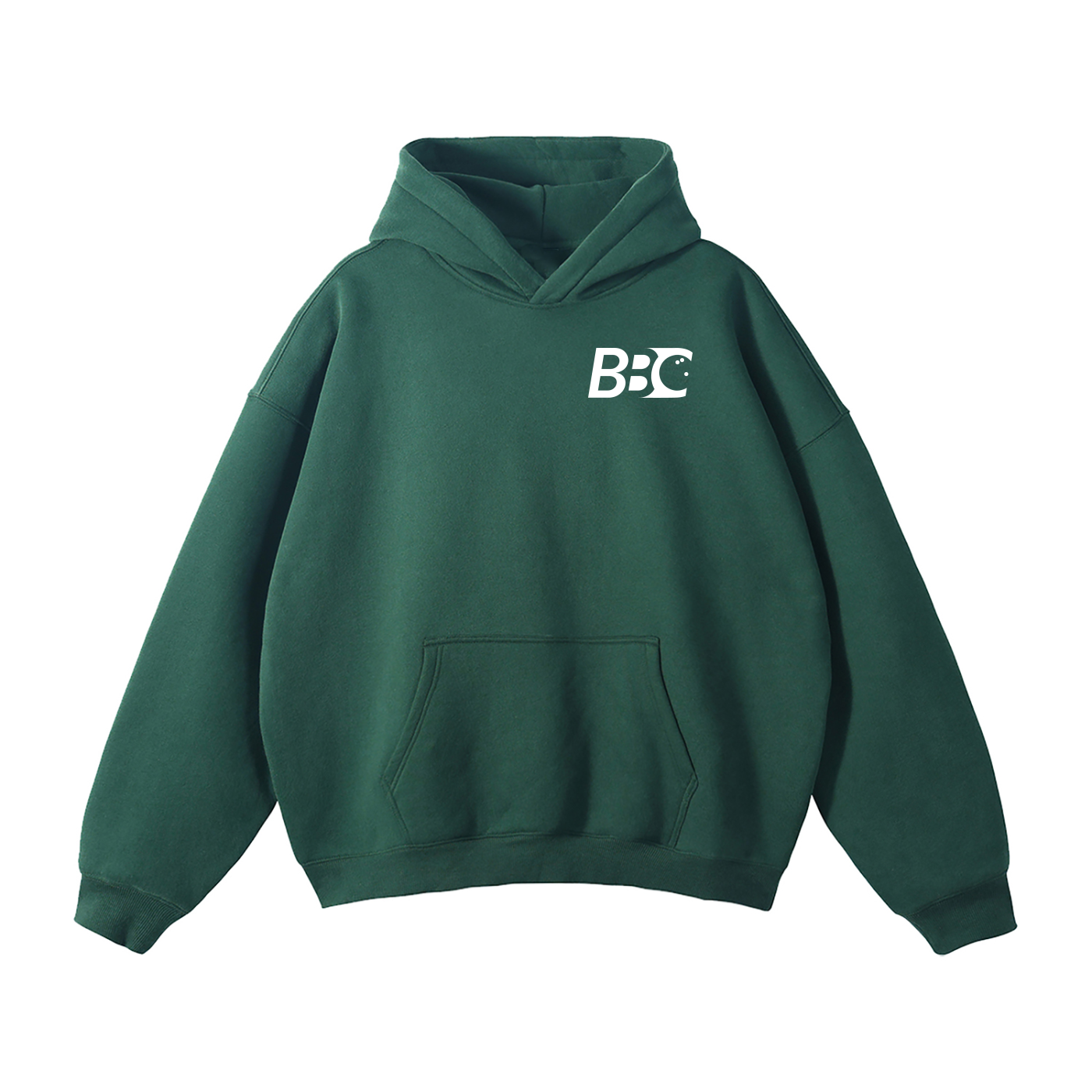 Fleece Hoodie Forest Green